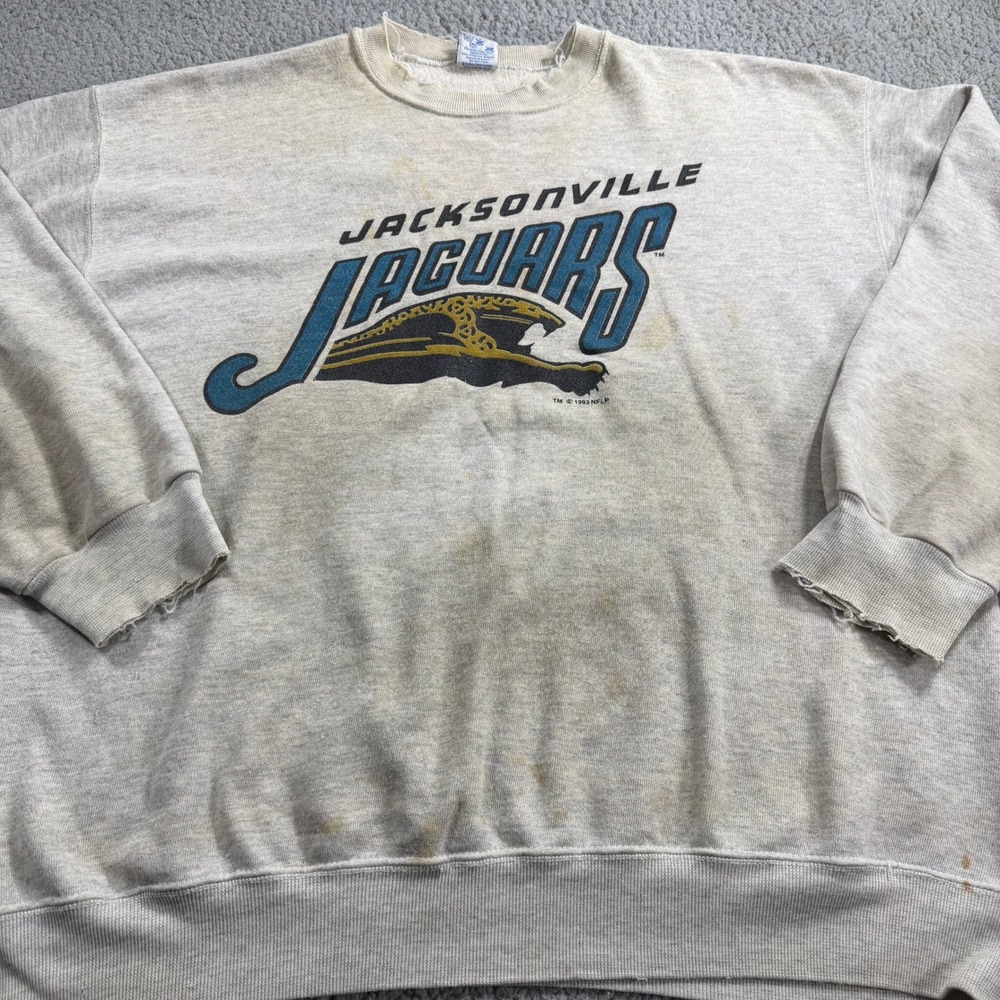 Vintage 1993 Jacksonville Jaguars Salem Sportswear Sweatshirt XL Distressed USA